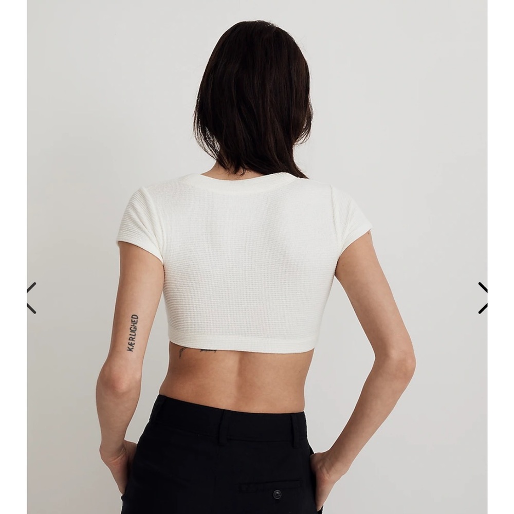 Madewell V-Neck Cropped Tee NEVER WORN - Picture 2 of 7